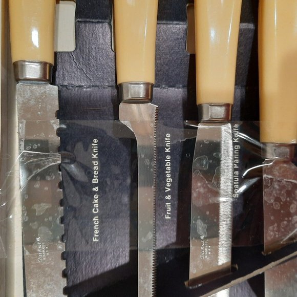 Vintage Quikut Stainless Steel Set of 5 Kitchen Knives. - Picture 3 of 4